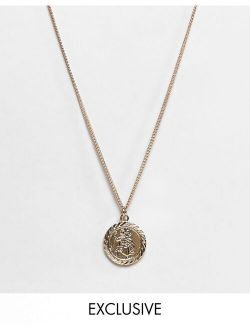 inspired St Christopher necklace in gold exclusive at ASOS