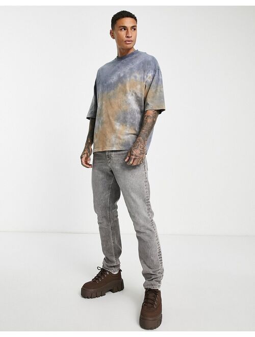 ASOS DESIGN oversized t-shirt in multi brown tie dye