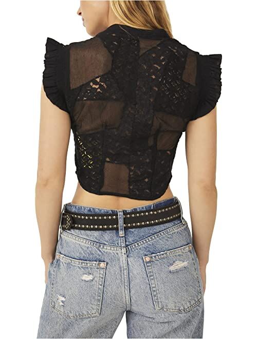 Free People Rose Garden Lace Top