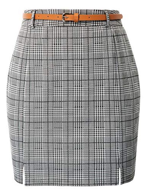 Kate Kasin Women Short Length High Waist Bodycon Mini Pencil Skirt