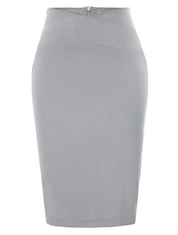 Women's Slime Fit Business Office Pencil Skirts Wear to Work