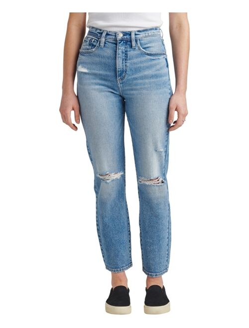 Silver Jeans Co. Women's Borebank High Rise Slim Straight Jeans