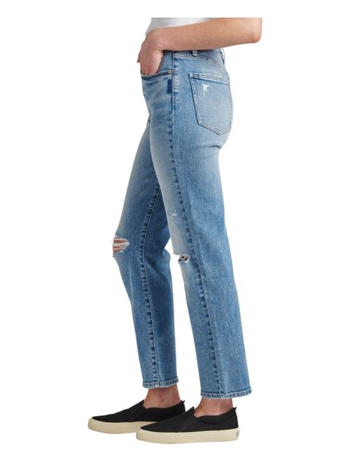 Silver Jeans Co. Women's Borebank High Rise Slim Straight Jeans