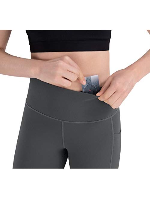 iKeep Women's High Waist Yoga Shorts 8" /5" /2" Workout Running Shorts with Pockets for Women