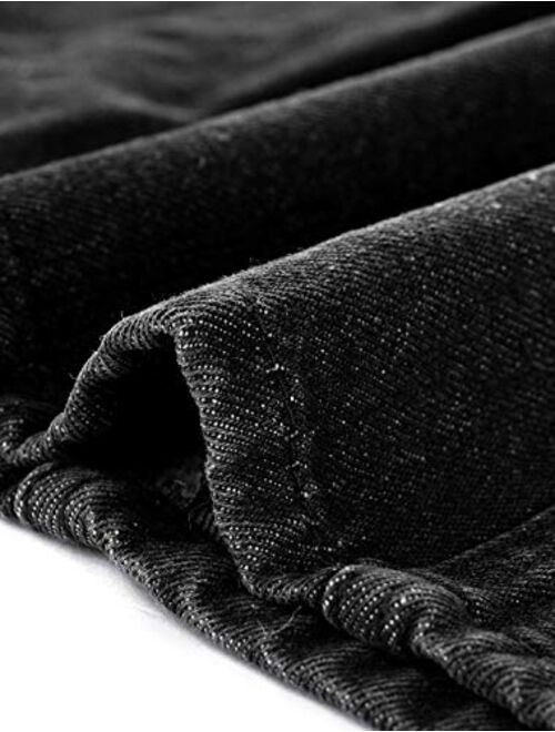 Allegra K Women's Denim Skirts Short Button Down Jeans Skirt