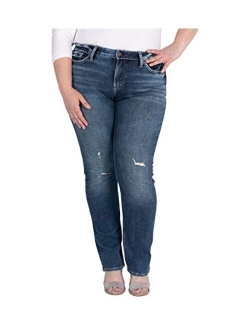 Women's Plus Size Suki Curvy Fit Mid Rise Straight Leg Jeans