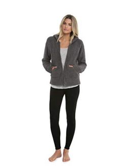CozyChic Womens Relaxed Zip-Up Hoodie w/Pockets, Fall Jacket