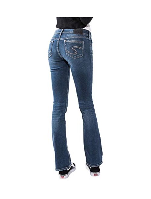 Silver Jeans Co. Women's Elyse Curvy Mid Rise Slim Fit Bootcut Jean