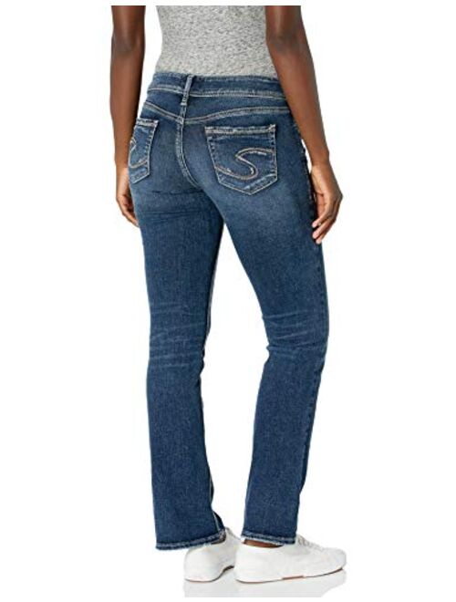 Silver Jeans Co. Women's Elyse Curvy Mid Rise Slim Fit Bootcut Jean