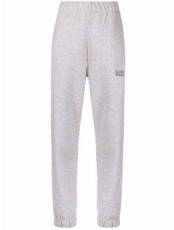 logo-embroidered tapered track pants