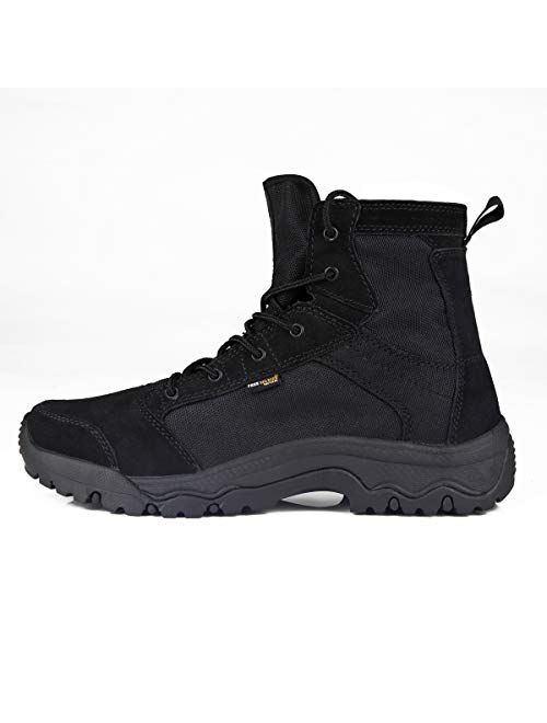 FREE SOLDIER Men's Work Boots 6 inch Lightweight Breathable Tactical Desert Boots Hiking Boots
