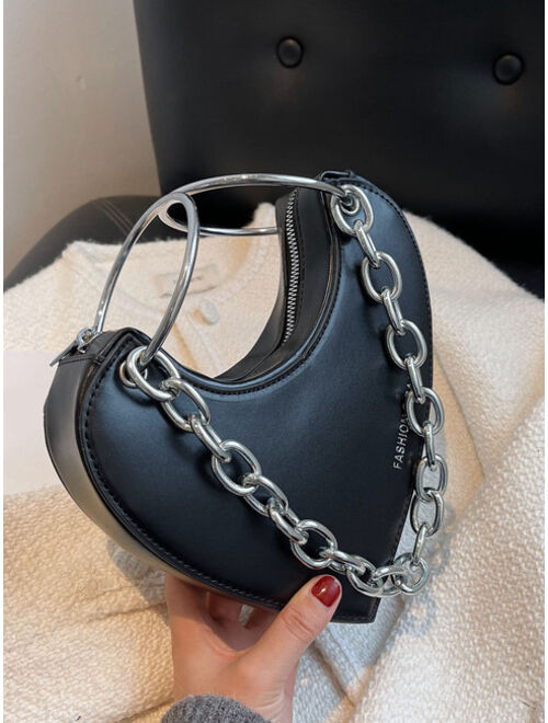 Shein Heart Design Shoulder Chain Bag
