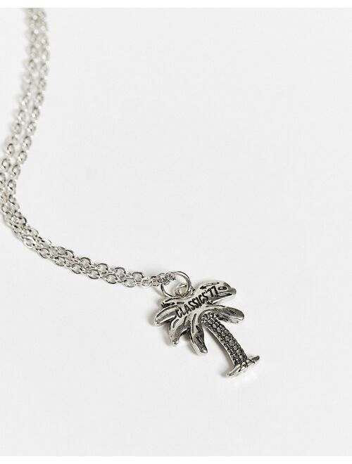 Classics 77 palm tree pendant in silver