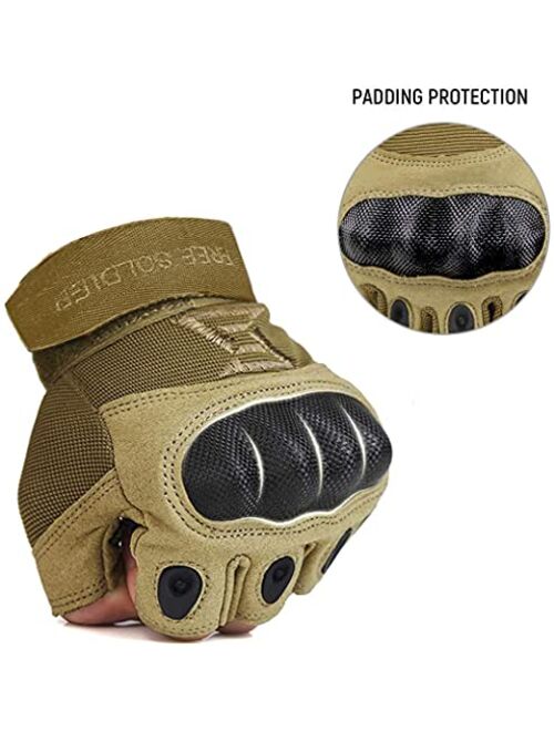 FREE SOLDIER Outdoor Full Finger Half Finger Safety Heavy Duty Work Gardening Cycling Gloves