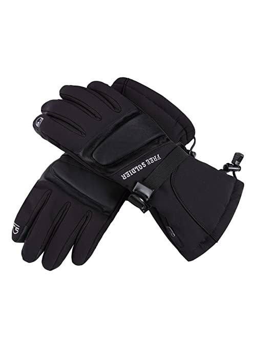 FREE SOLDIER Ski Gloves Snow Touchscreen Waterproof for Men & Women Winter Snowboard Gloves 3M Thinsulate Insulated Gloves