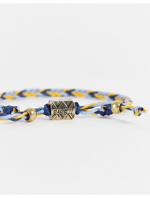 Classics 77 woven adjustable bracelet in blue
