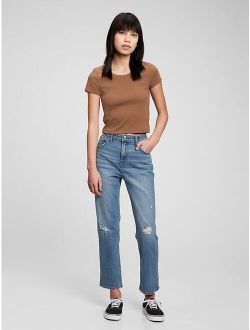 Teen High Rise Girlfriend Jeans with Washwell