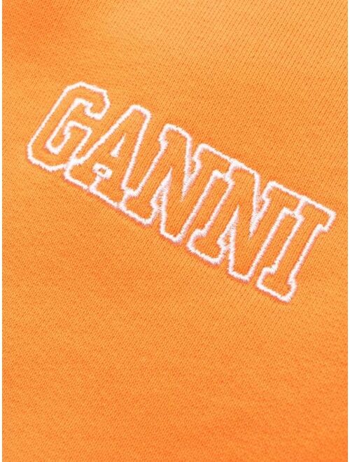 GANNI logo-embroidered track pants