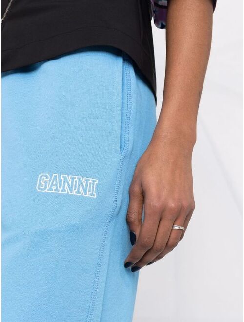 GANNI logo-lettering track pants