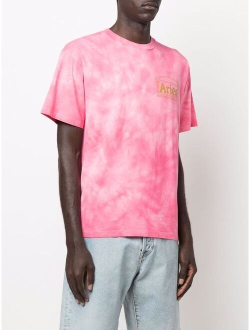 Yves Saint Laurent Aries tie-dye print logo T-shirt