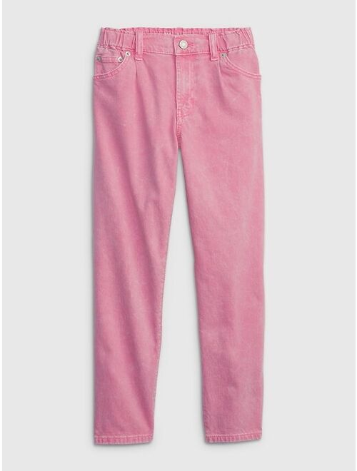 GAP Kids High-Rise Barrel Jeans with Washwell