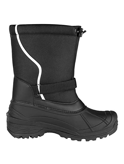 FREE SOLDIER Mens Snow Boots Insulated Waterproof Winter Shoes Nonslip Outdoor Footwear with Removable Lining