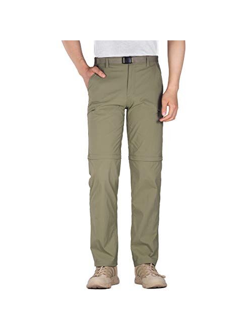 Buy FREE SOLDIER Men's Outdoor Convertible Hiking Pants with Belt ...