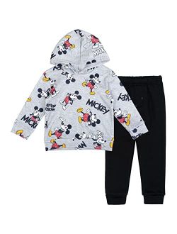 Mickey Mouse Boys Fleece Pullover Hoodie and Pants Set