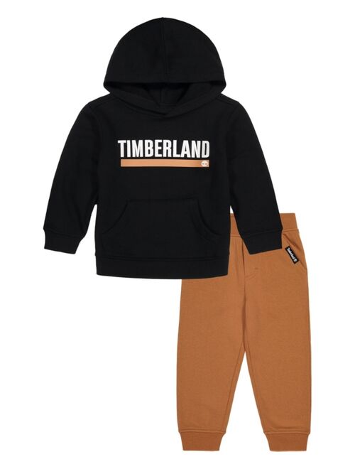 Timberland Toddler Boys Branded Fleece Hoodie Sweatsuit Set, 2 Piece Set