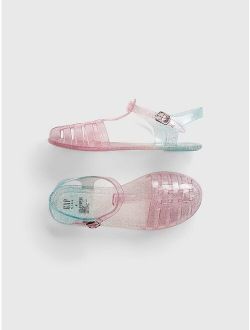 Kids Glitter Jelly Sandals