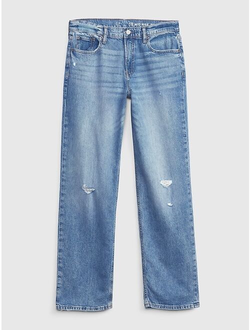 GAP Teen Mid Rise '90s Loose Jeans with Washwell