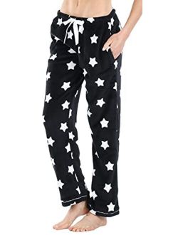 PajamaMania Women's Fleece Pajama PJ Pants with Pockets