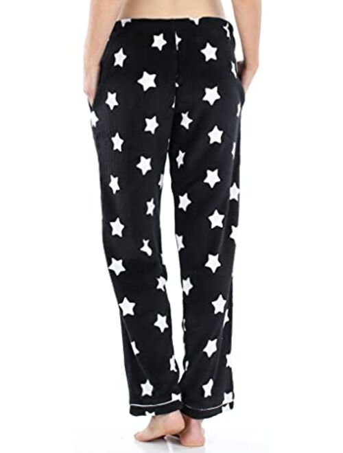 PajamaMania Women's Fleece Pajama PJ Pants with Pockets