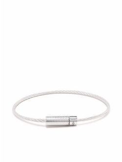 7G engraved cable bracelet