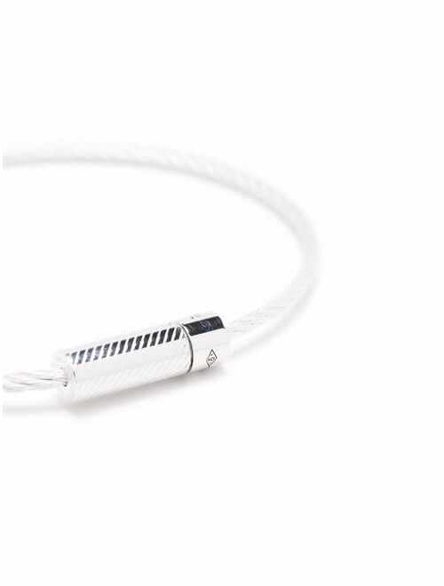 Le Gramme 7G engraved cable bracelet