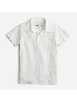 Kids' short-sleeve garment-dyed polo shirt