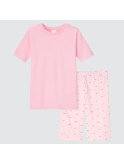 KIDS AIRism COTTON SHORT-SLEEVE SET