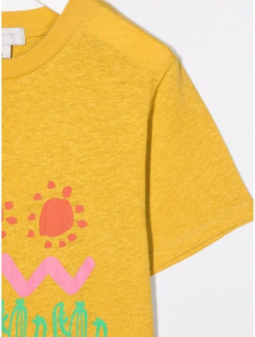 Stella McCartney Kids graphic-print bead-detailed T-shirt
