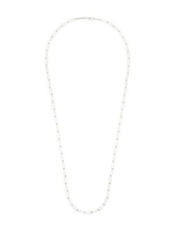 sterling silver box chain-link necklace