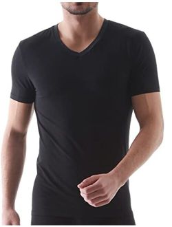Men's Undershirts Soft Micro Modal V-Neck Breathable T-Shirts 3 Pack