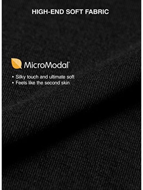 DAVID ARCHY Men's Undershirts Soft Micro Modal V-Neck Breathable T-Shirts 3 Pack