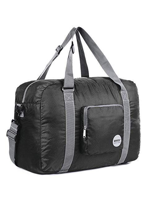 Wandf Foldable Travel Duffel Bag Luggage Sports Gym Water Resistant Nylon