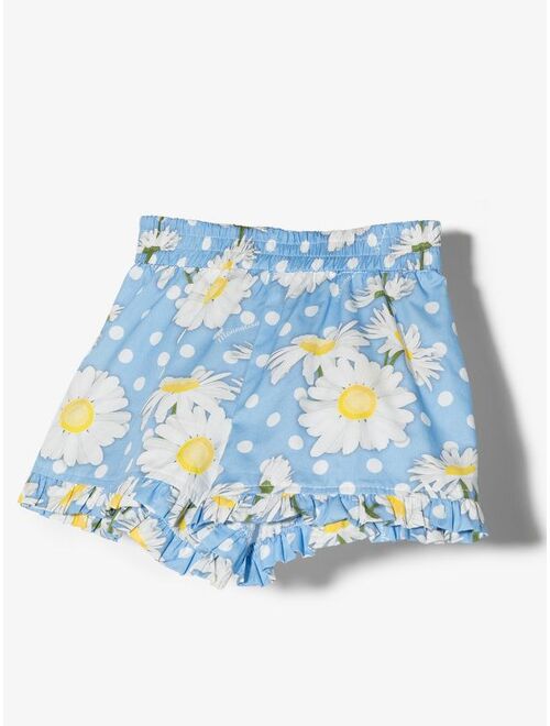 Monnalisa floral-print ruffled shorts