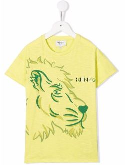 Kids Lion graphic-print T-shirt
