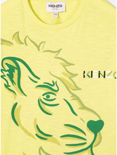 Kenzo Kids Lion graphic-print T-shirt