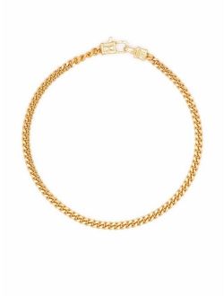 Curb M gold-plated sterling silver bracelet