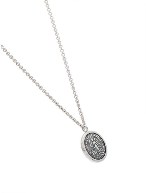 Tom Wood metallic coin pendant sterling silver necklace