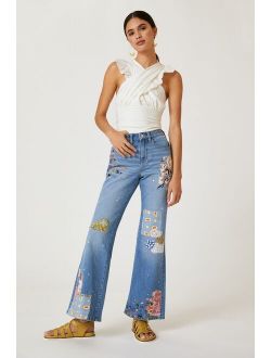 Buy Polo Ralph Lauren Lauren Ralph Lauren Rolled Cuff Patchwork Jeans  online | Topofstyle