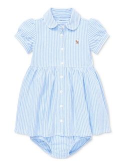 Baby Girls Striped Oxford Shirtdress