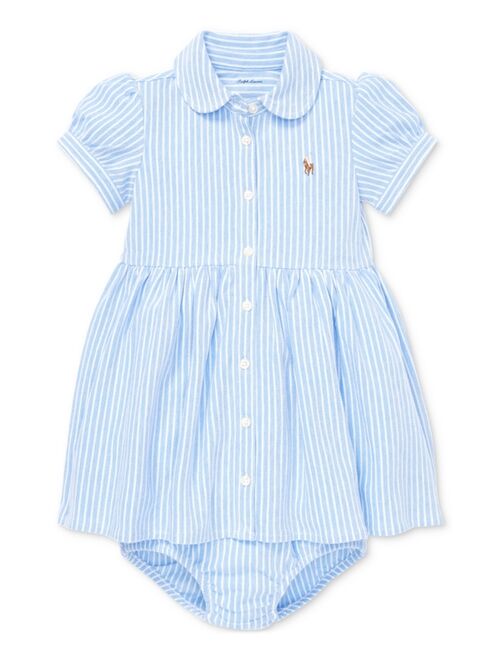 Polo Ralph Lauren Baby Girls Striped Oxford Shirtdress